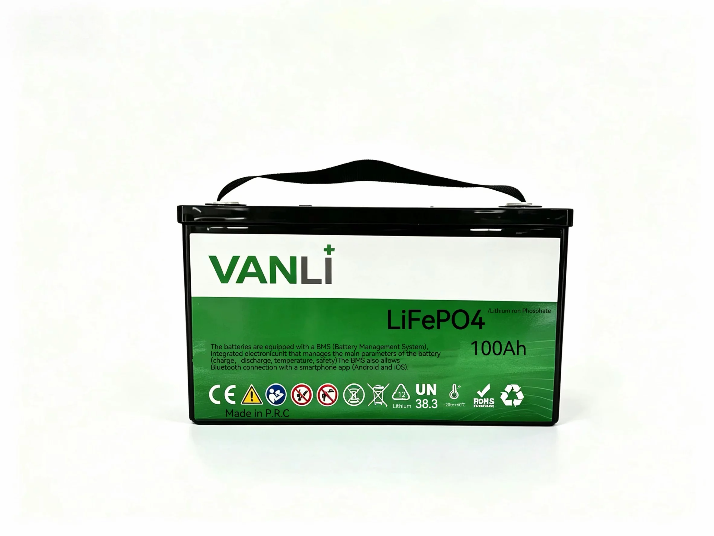 Vanli -12.8V100 بطارية فوسفات حديد الليثيوم 12.8V100Ah